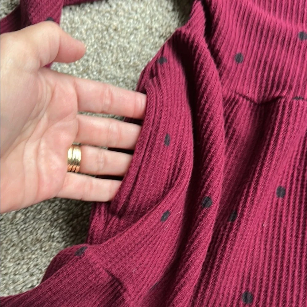 Cat‎ & Jack Maroon Dotted Casual Dress